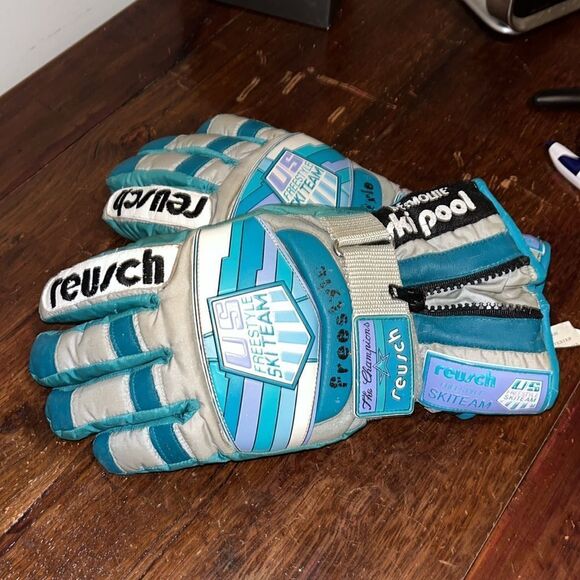 Reusch Model 2761 Vintage US Freestyle Ski Team Aqua Tex Foil Racing Gloves -6 - Picture 9 of 9